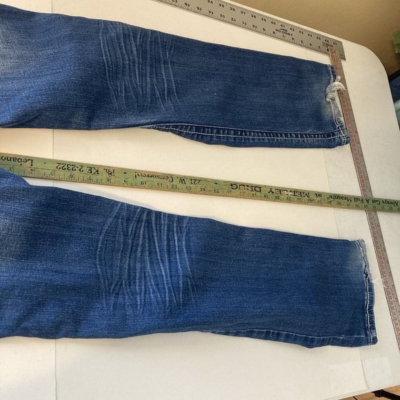 Preowned ITZME USA Womens Straight Leg Slim Fit Distressed Low Waist Y2K Jeans 7 - Picture 6 of 8